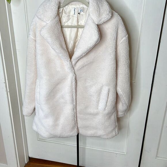 Princess Polly WIRILDA SHEARLING Teddy COAT CREAM Size 4 Nwot - Picture 2 of 9